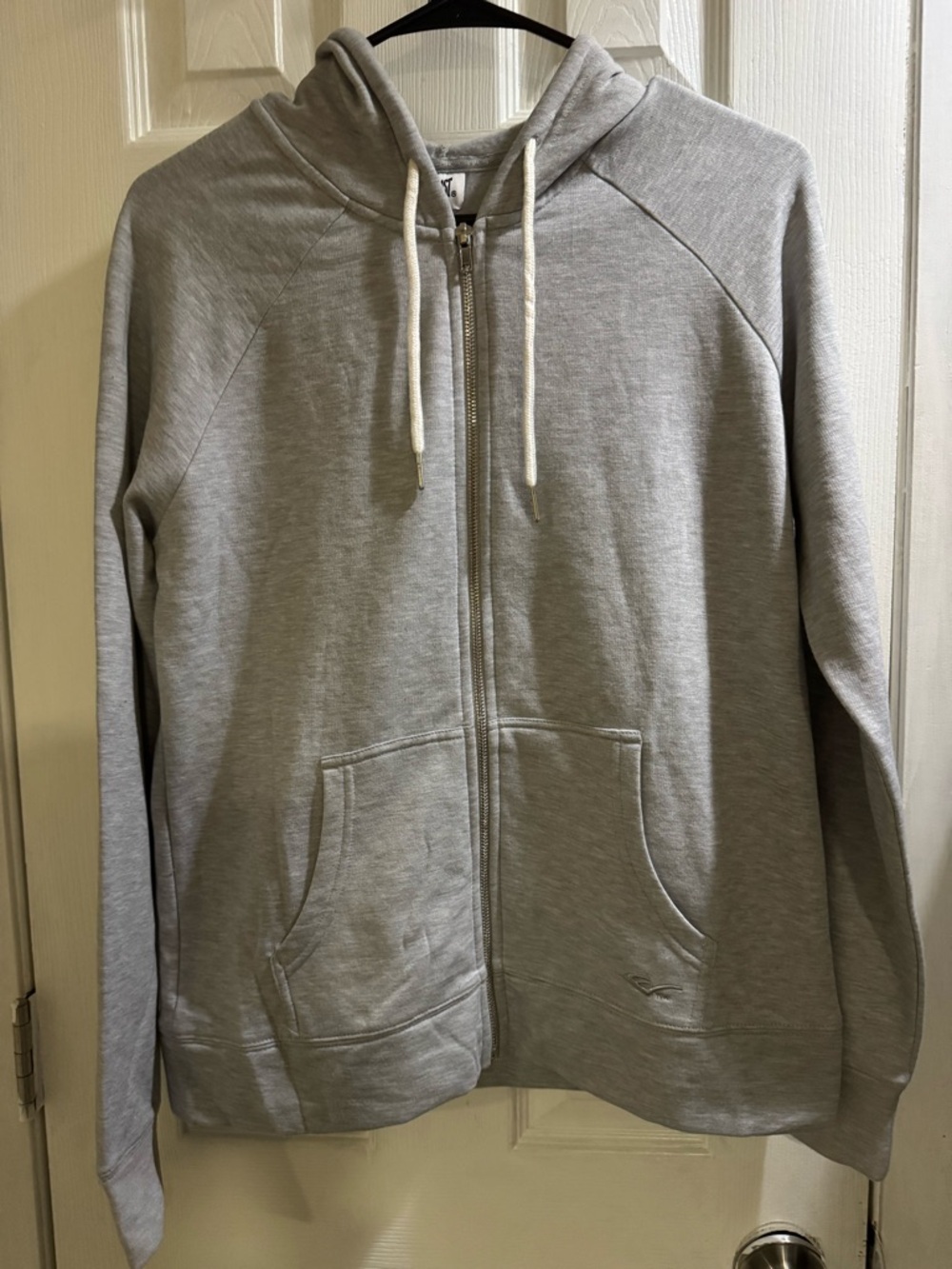 Everlast Women’s Light Gray Zip-Up Hoodie Sweatshirt size M Nwot